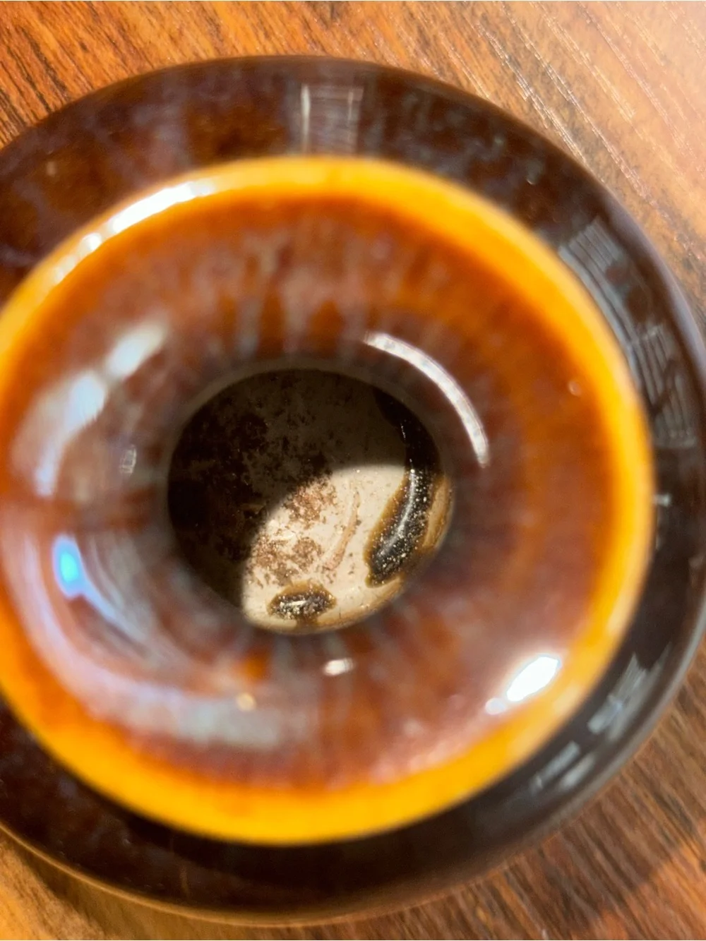 Small Brown Glazed Ceramic Vase